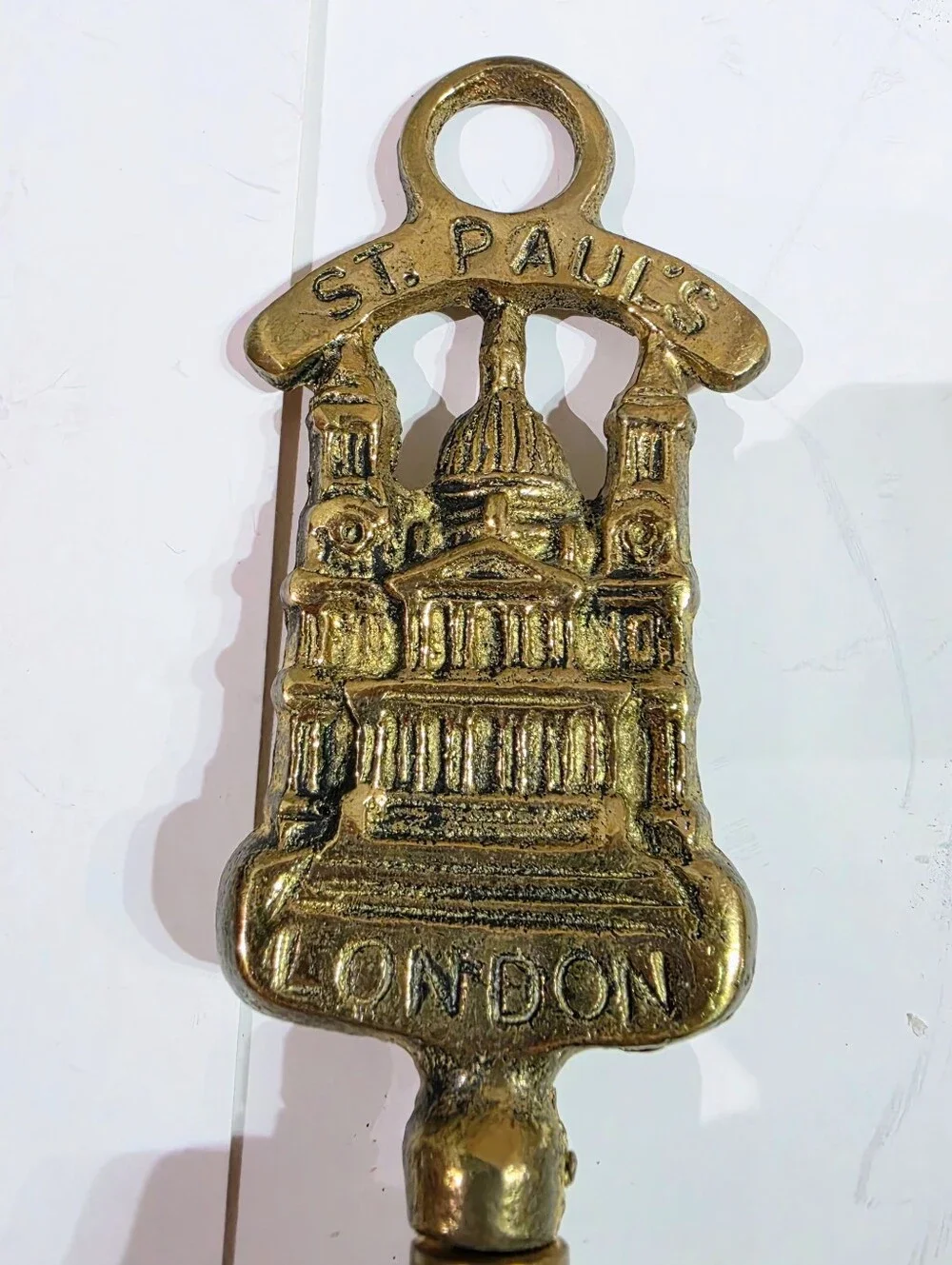 Vintage 1960s Solid Brass St. Paul’s Cathedral London Hand Bell | Mid-Century UK